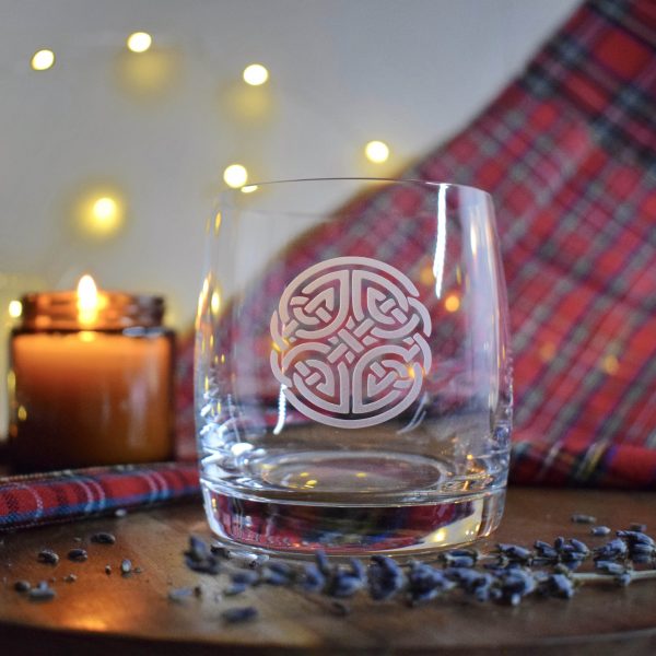 Burns Whisky Glass, Scottish Gift Background with Engraving