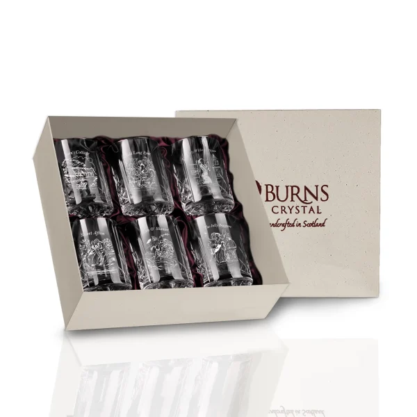 Robert Burns Poetry Cut Whisky Tumbler Set | Whisky Gifts